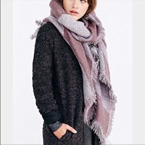 Ecote Urban Outfitters Geo-Plaid Oversized Scarf